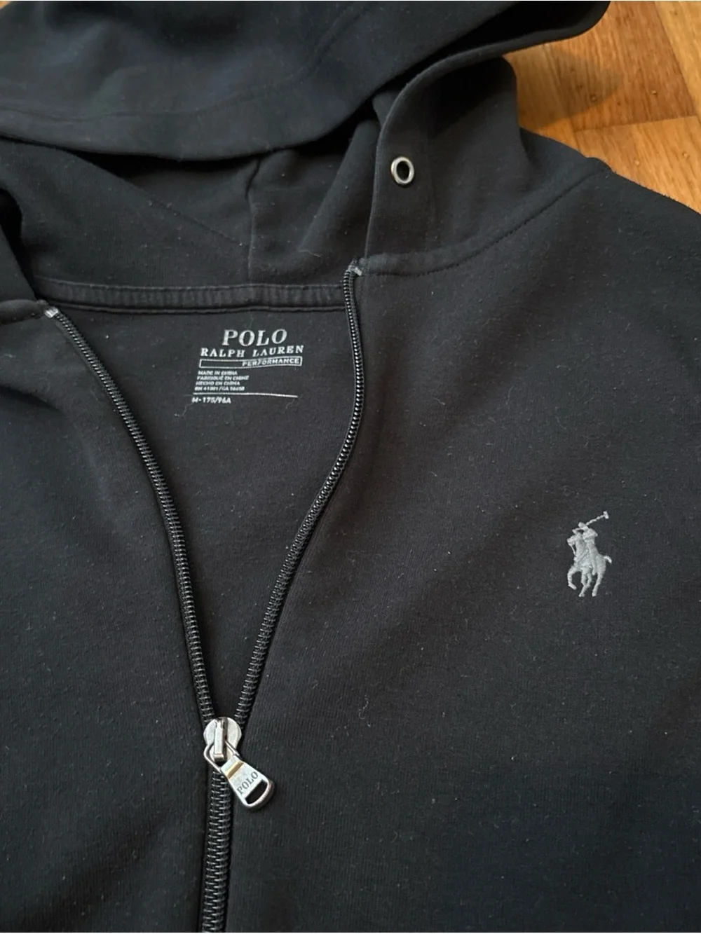 Polo by Ralph Lauren Black Full-Zip Hooded Sweater